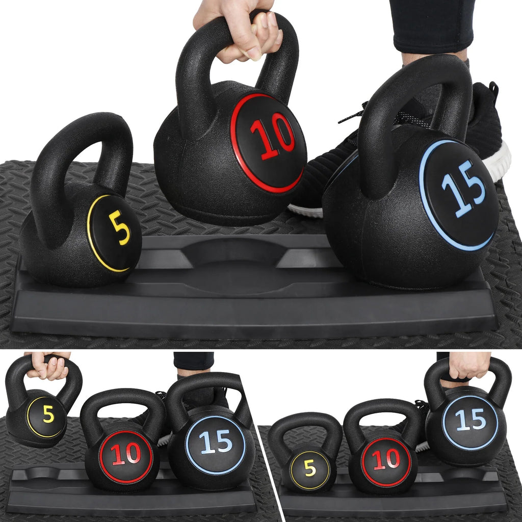 Kettlebell Set with Storage Rack 